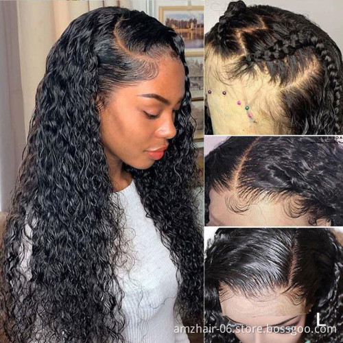 Cheap Wholesale Deep Wave Hd Full Lace Front Wig Raw Brazilian Virgin Human Hair Wigs For Black Women Lace Frontal Closure Wig